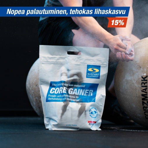 Nopea palautuminen, tehokas lihasrakennus  Core Gainer 15 %